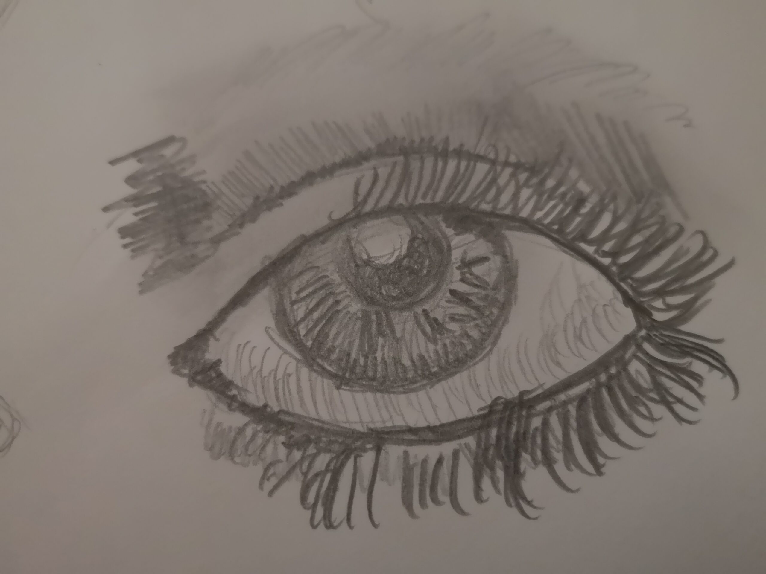 Bleistiftzeichnung eines Auges