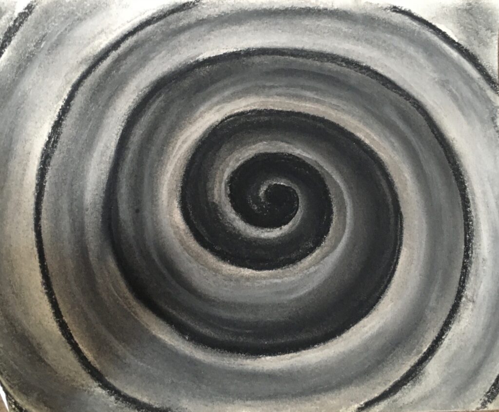 Bild einer Spirale in grautönen